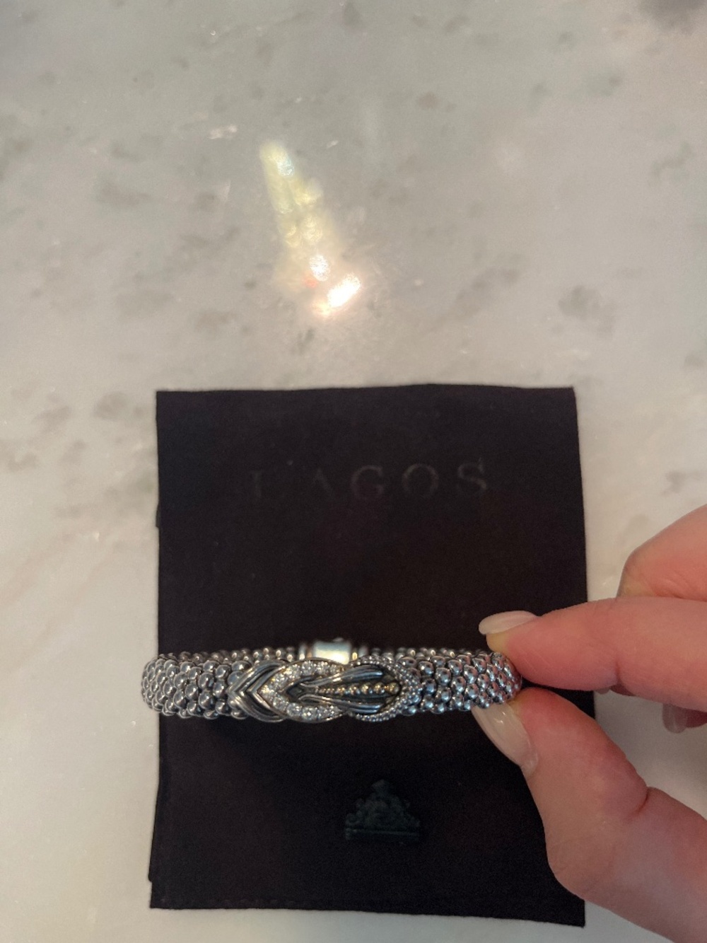 Lagos bracelet with diamonds